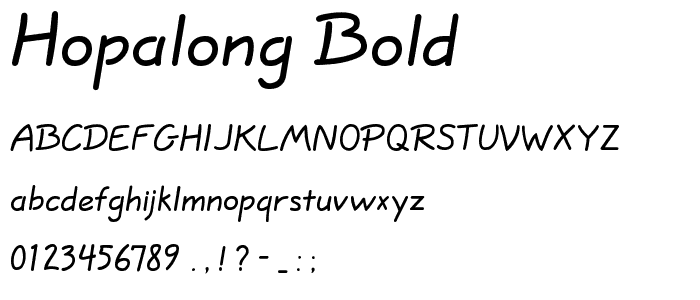 Hopalong Bold font